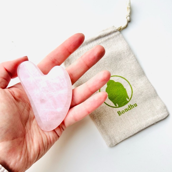5 for 25⚡️NWT Rose Quartz Crystal Gua Sha Facial Massage Tool - Picture 5 of 10
